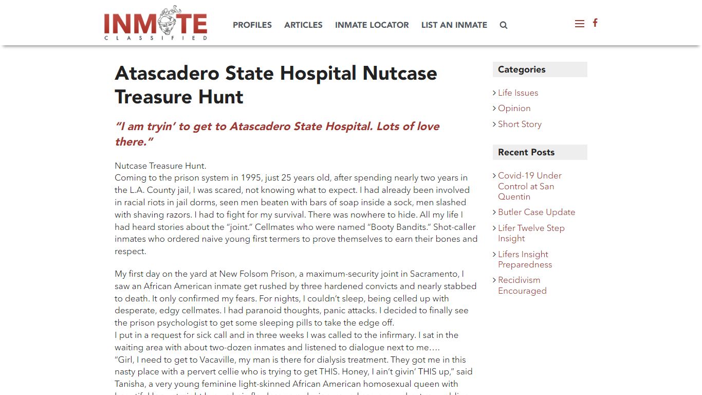 Atascadero State Hospital Nutcase Treasure Hunt